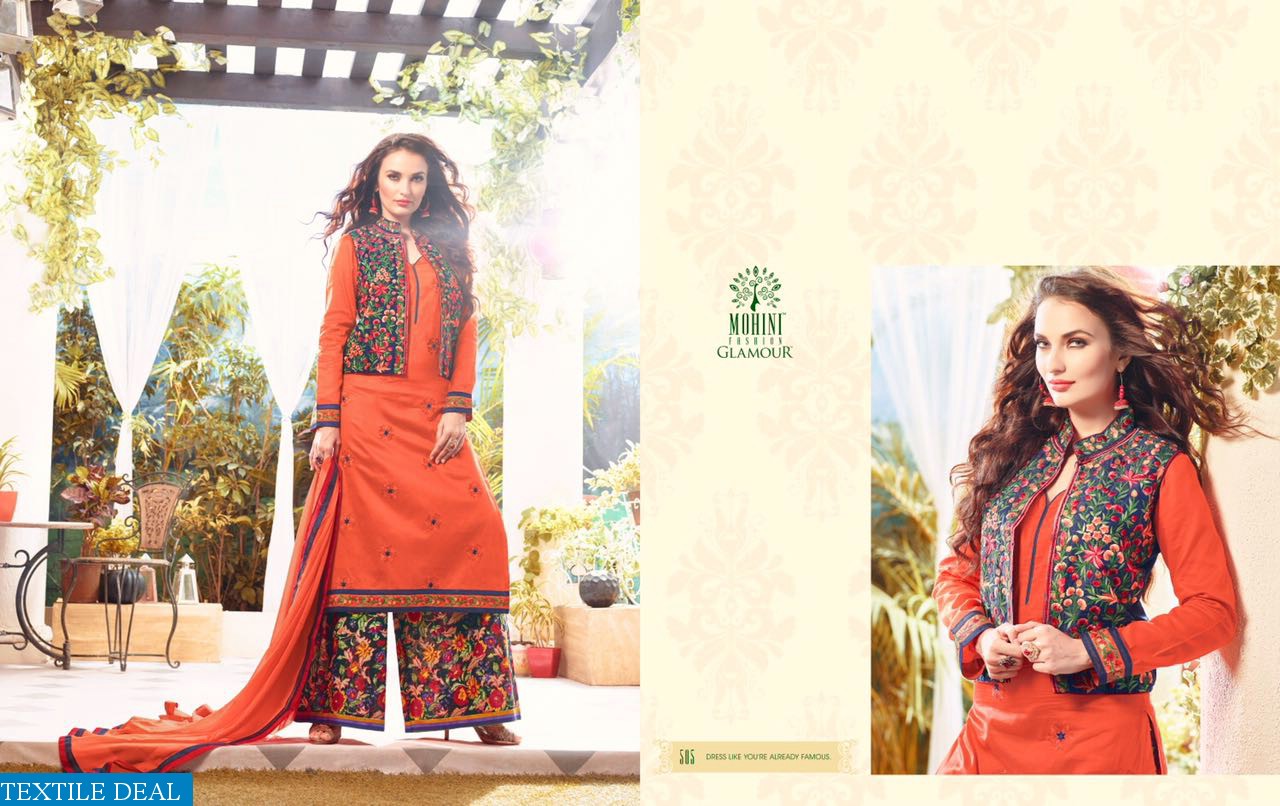 mohini Glamour Premium cotton With jacket Suits